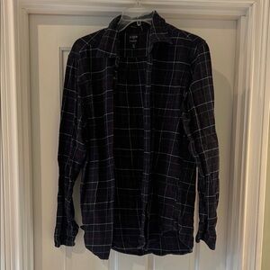 J.Crew Black and Red Plaid Flannel Shirt